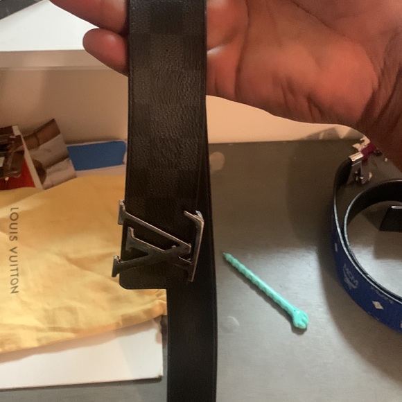 Louis Vuitton | Gingham Monogram Leather Long Belt Logo Belts - Picture 4 of 4